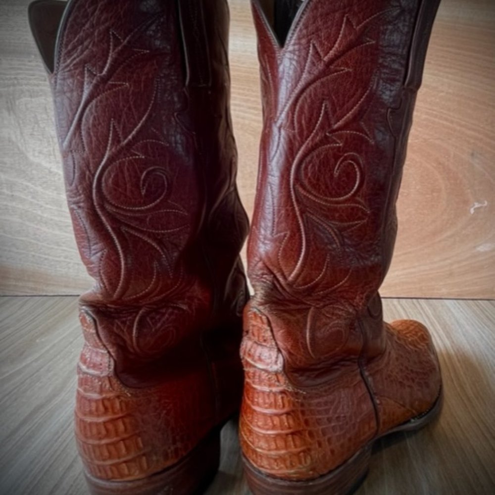 Lucchese Caiman Alligator Handmade Western Cowboy Boot - Picture 4 of 6